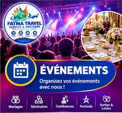 Affiche Fatma Travel — MICE & Événements